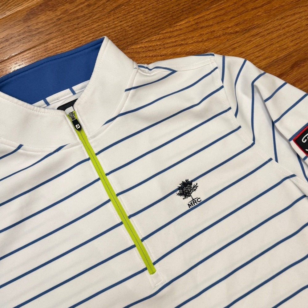 FootJoy Titleist Mill River Country Club Golf 1/4 Zip Pullover Mens Medium White